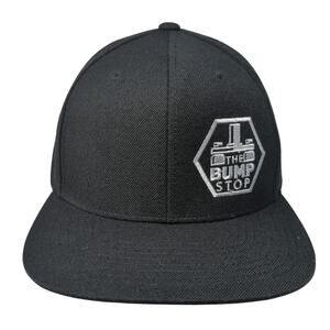 The Bump Stop Snapback Cap Black One Size Adjustable Embroidered Sport-Tek